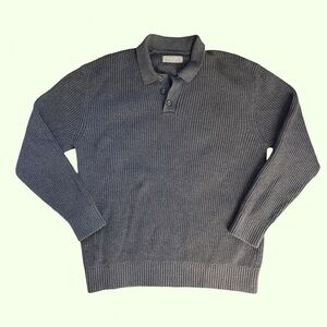Everlane Men'sThick  Gray Polo Sweater